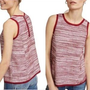 Anthropologie Vanessa Virginia Textured Knit Fringe Tank